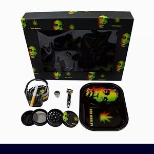 New rolling tray grinder ashtray pipe set
